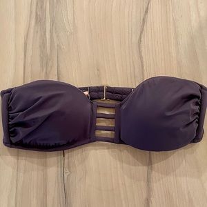 Victoria’s Secret/Pink Strapless Purple Swim Top